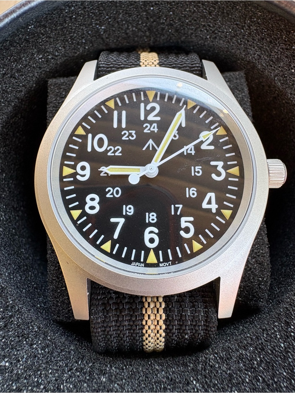 Militado Field Watch Black/Tan NATO Strap